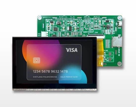 4,3 Zoll TFT mit Touch-Display